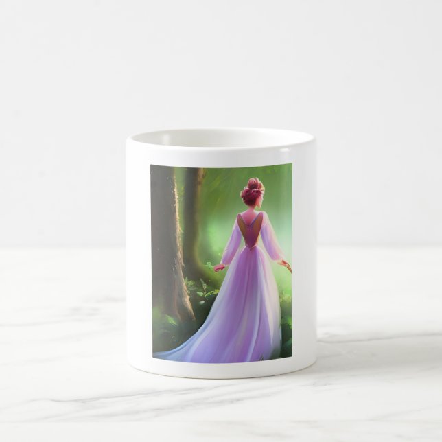 Ethereal Forest Princess Whimsical Aesthetic  Coffee Mug (Center)