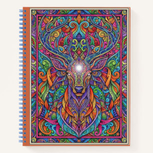Ethereal Forest Stag Prism Zentangle Journal