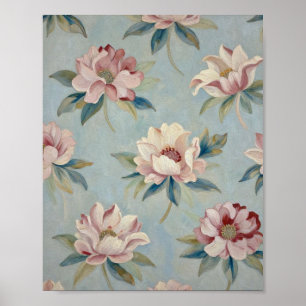 Ethereal Garden Nocturne: A Vintage Botanical Stud Poster