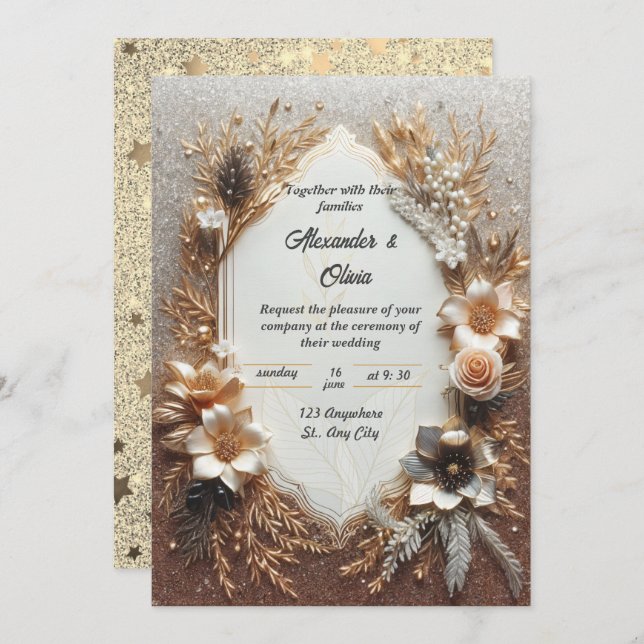 Ethereal Garden Romance Wedding Invitation (Front/Back)