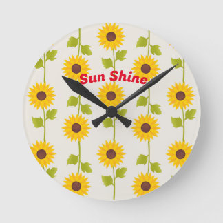 Ethereal Glow: Gold and Grey Abstract Boho Pillow Round Clock