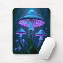 Ethereal Glowing Bioluminescent Forest Fungal