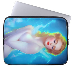 Ethereal Goddess Portrait – Surreal Fantasy Laptop Sleeve