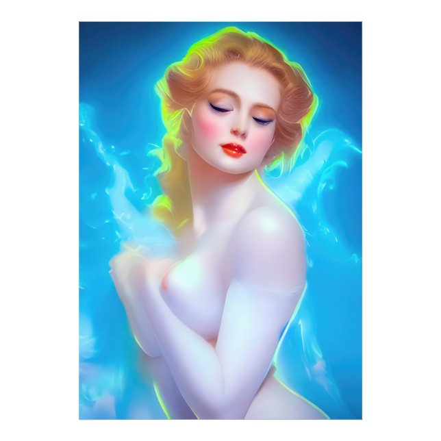 Ethereal Goddess Portrait – Surreal Fantasy Photo Print (Front)