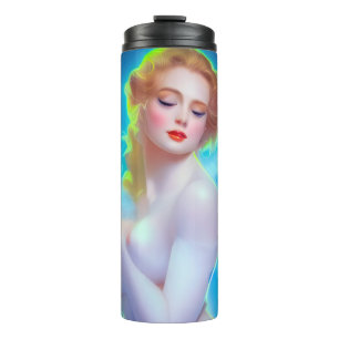 Ethereal Goddess Portrait – Surreal Fantasy Thermal Tumbler