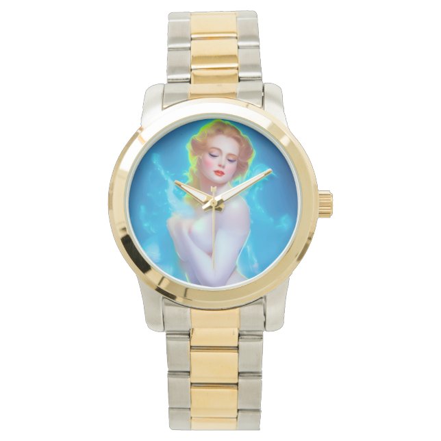 Ethereal Goddess Portrait – Surreal Fantasy Watch (Front)