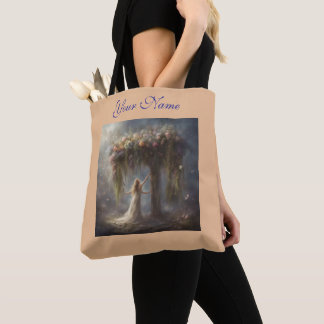 Ethereal Herb and Flower Tree cottagecore Tote Bag