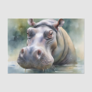 Ethereal Hippo Watercolor Tissue Paper