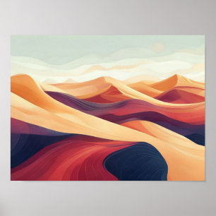 Ethereal Horizons: A Harmonious Study of Layered T Poster