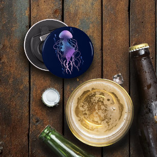Ethereal Jellyfish Violet Blue Bottle Opener