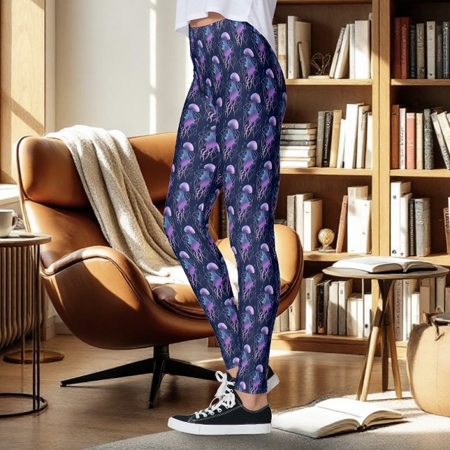 Ethereal Jellyfish Violet Blue Leggings (Creator Uploaded)