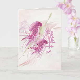 Ethereal Jellyfsh Wattercolor Card