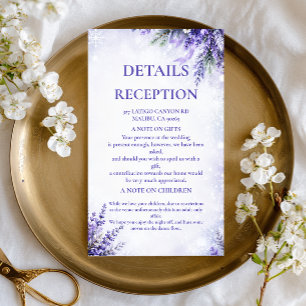Ethereal Lavender Frosted Winter Radiance Enclosure Card