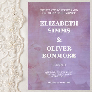 Ethereal Lavender Watercolor Wedding Invitation