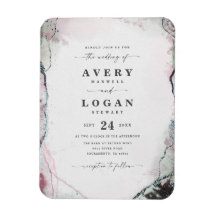 Ethereal Lilac Purple & Green Wedding Invitation
