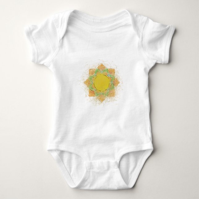 Ethereal Lotus Flower Baby Bodysuit (Front)