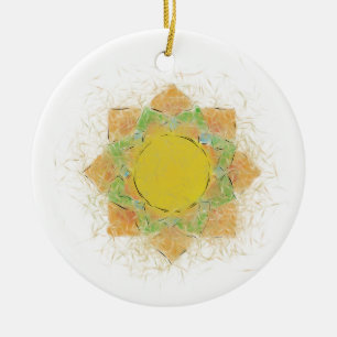 Ethereal Lotus Flower Ceramic Tree Decoration