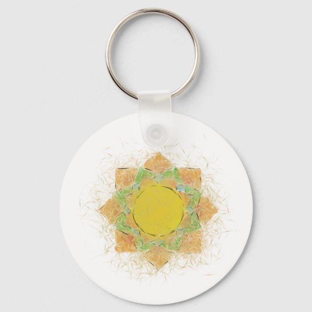 Ethereal Lotus Flower Key Ring (Front)