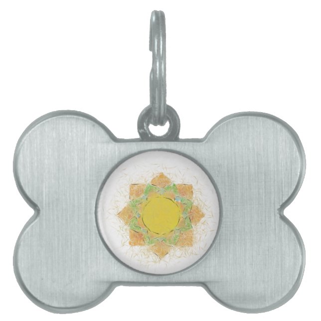 Ethereal Lotus Flower Pet Tag (Front)