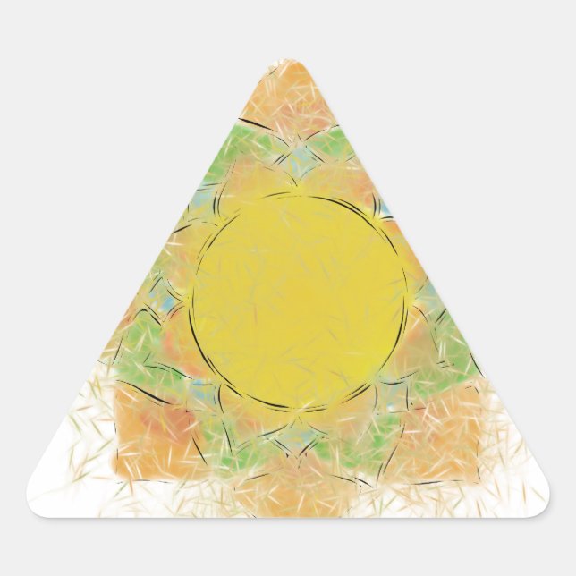 Ethereal Lotus Flower Triangle Sticker (Front)