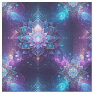 Ethereal Lotus Mandala Fabric