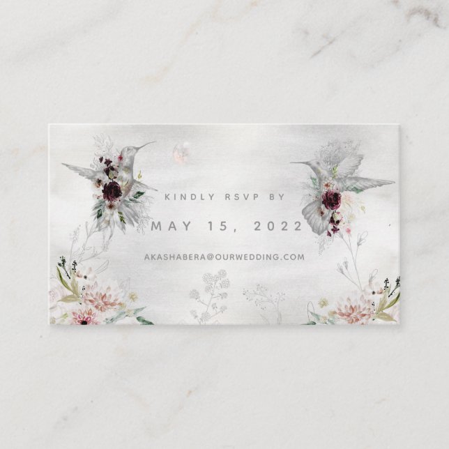 Ethereal Love Wedding Online RSVP Card (Front)