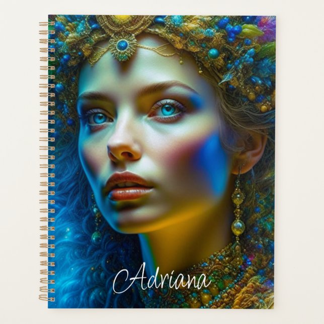 Ethereal Magical Fantasy Art Beautiful Goddess Planner (Front)