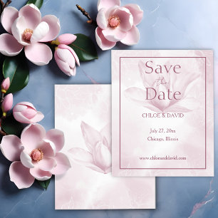 Ethereal Magnolia, Budget Wedding Save The Date
