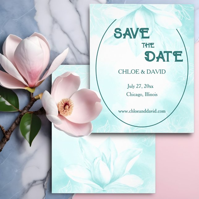 Ethereal Magnolia Budget Wedding Save the Date Flyer (Creator Uploaded)