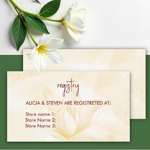 Ethereal Magnolia Flower, Registry Enclosure Card