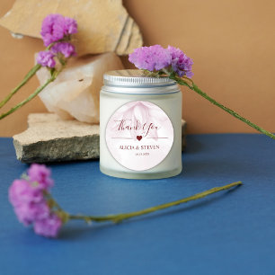 Ethereal Magnolia Flower, Thank you Classic Round Sticker