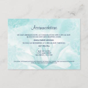 Ethereal Magnolia Flower, Wedding Accommodations  Enclosure Card