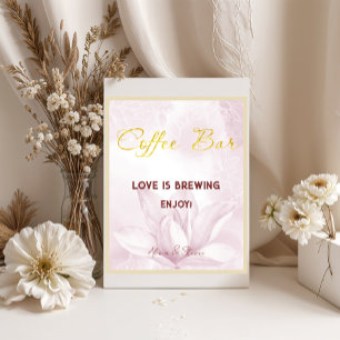 Ethereal Magnolia Flower, Wedding Coffee Bar Poster