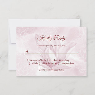 Ethereal Magnolia Flower, Wedding RSVP Card