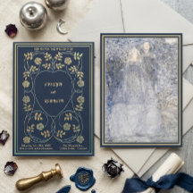 Ethereal Midnight Navy & Gold Vintage Celestial 