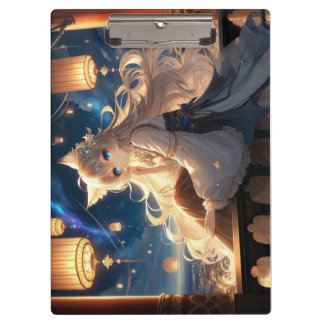 Ethereal Mischievous Catgirl Princess Double Sided Clipboard
