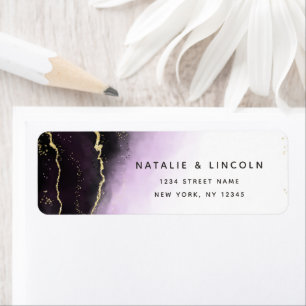 Ethereal Mist Ombre Amethyst Purple Return Address