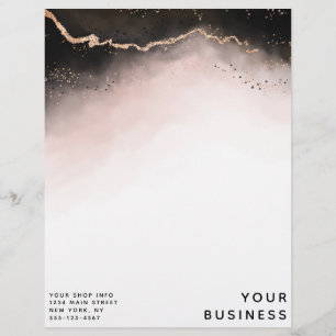 Ethereal Mist Ombre Blush Pink Moody Custom Shop Letterhead