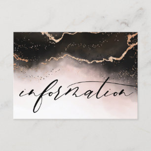 Ethereal Mist Ombre Blush Pink Wedding Information Enclosure Card