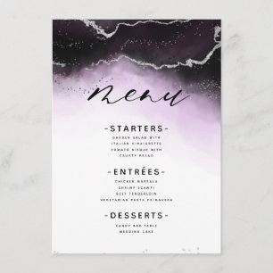 Ethereal Mist Ombre Ultra Violet Gilded Dinner Menu