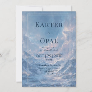 Ethereal Mountain Sky Wedding Invitation