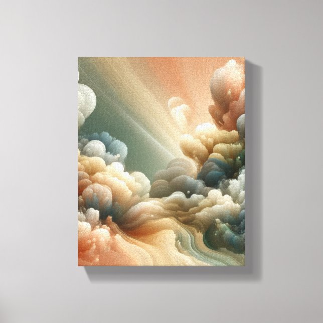Ethereal Nebula Layers Surreal Abstract Art Design Canvas Print (Front)