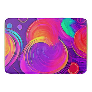  Ethereal Neon: Abstract Dreams Bath Mat