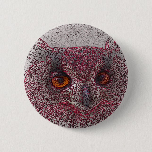 Ethereal Owl 6 Cm Round Badge (Front)