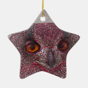 Ethereal Owl Ceramic Tree Decoration