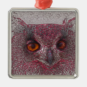 Ethereal Owl Metal Tree Decoration