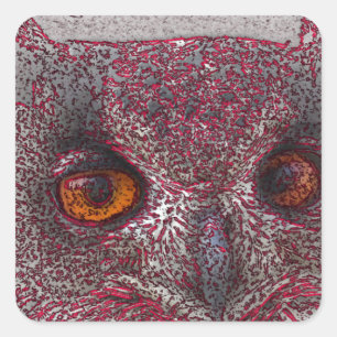Ethereal Owl Square Sticker