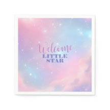 Ethereal Pastel Cosmic Clouds Pink Blue Starry