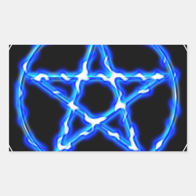Ethereal Pentacle Rectangular Sticker (Front)