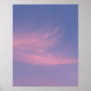 Ethereal Pink Dusk Clouds Photography Fine Art Poster